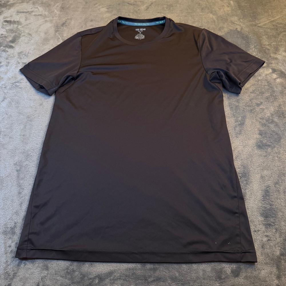 Tek Gear Dry Tek T-Shirt Black Short Sleeve Athletic Performance Mens Medium